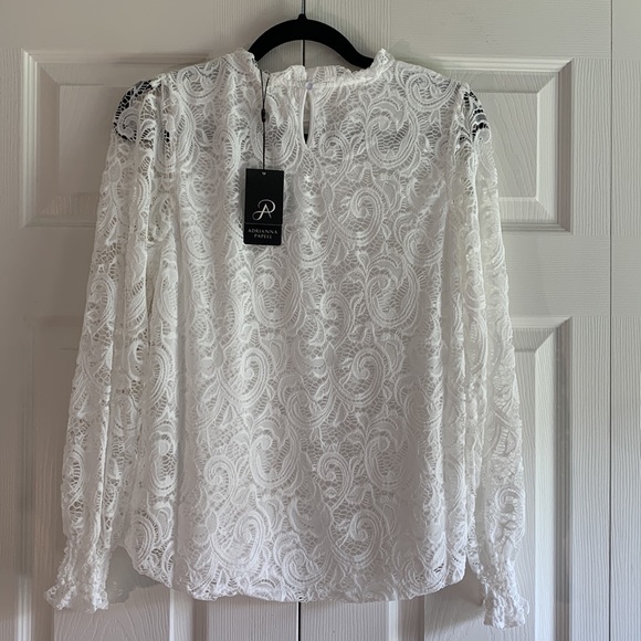 ADRIANNA PAPELL women’s lace blouse. - Picture 4 of 7
